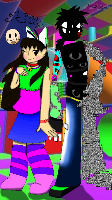 I don't know why, I got the idea of drawing these two because I was listening to a song on soundcloud. I didn't really follow through with the whole theme of the song when I got further into the process of making this.

Here's the remix: https://www.youtube.com/watch?v=SJGpHnYFX_0
Here's the original song: https://www.youtube.com/watch?v=iW_JYONe4kQ&t=0s