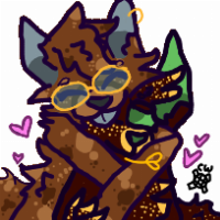 This isn't late what are you talking about

But here's the two cuties, Caramel and Apple! Caramapple??? Idk we'll figure it out later ig. I like this. It's wholesome. ALSO DYNAMIC POSES WHAAAAT
Also Apple has a stalk of wheat in her mouth if you're wondering

OKAY OKAY THIS IS THE LAST TIME I'M GONNA PUT IT OFF SO LESGO APPLE'S REF *clap clap clap-clap-clap*