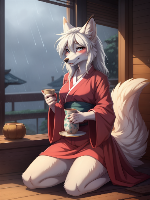 white fur but nice japan clothes
Source : https://yiff-party.com