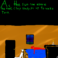 it was a part of a small comic I made called , Tone city. feel free to Carry this comic on, I didn't give much of a description on what the comic is about. but i'll drop a Google drive of all the comic images later. also if you want to know what happens to clay, I got rid of him. he was too much for me to think about..