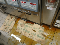 note to self: if your manager ever asks if you want to do a 'fun job', POLITELY decline....

Hey guys, this is a picture I took at my work today....I work at maccy d's and this is what it looks like when someone forgets to change the filter box in three days.....it explodes....and you can't do anything about it except curl up in the foetal position and cry.

I'm going to have a fucking McStroke....