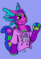 I won a giveaway on discord for nitro and some art and sahjkdlshfasdf, I love the way it looks! (the artists discord is woodsthewolfie)