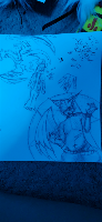 Not an oc, it's just a doodle I made at midnight (plus some doodles from my sister :3)