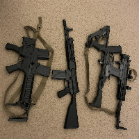 I asked the ai o generate an image that had an ak hk and ar mixed together and this is what I got