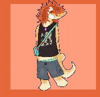 My summer reptile character