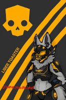*Helldivers theme playing*
Is a wolf proot. Is themed off of Helldivers. not my art sadly.
Is a female.
Name is Fritzy