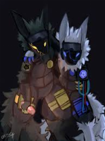 I have a challenge for everyone. try to draw M3g4n(Megan, as some people more know her. Also the one on the right, the black furred one.) and Draw Eli(The one on the left, the white furred fox) together, or just draw one or the other. That is my challenge to everyone.