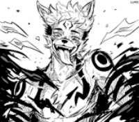 First of all, not my art.  

FURRY SUKANA??????? YUJI TRANSFOMRING INTO A FURRY THROUGH SUKANAS FURRINESS TRUE FORM???? 
This is PEAK. 
I wan be vessel for furry sukana next >w> 

instead of eating his fingers he makes you eat his tail owo

HEY HIS CURSED TECHNIQUE IS ALREADY CUTTING! 
No more waving his hand randomly :3 HE'S GOT CLAWSS!!!!! SUPER SHARP CLAWS!! 
oooooo and sharp teeth >:3 Two cutting abilities! One claw >:3 and other fangs uwu
da furry suwkana nyaaaa~