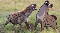 heheh real hyena vs art hyena