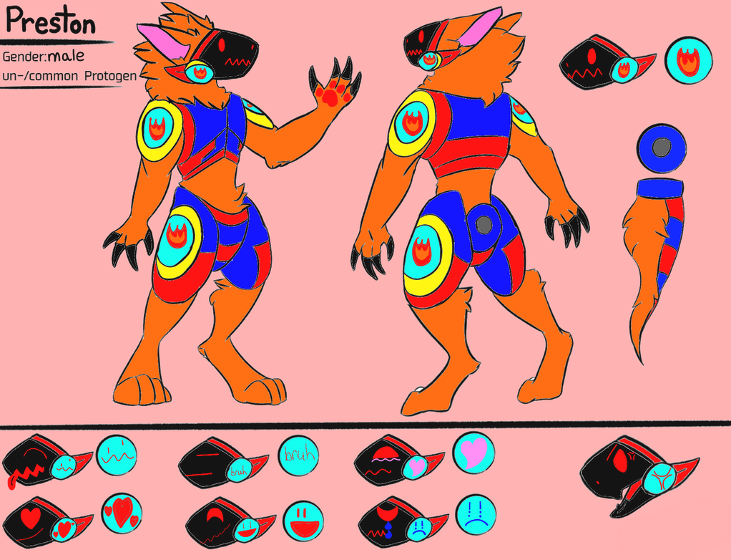 It's Preston the protogen but he got an upgrade he is now an uncommon protogen he's also a lot more colorful. Also shout out to toastertheprotogen for the uncommon protogen base