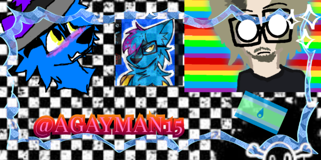 Along with Pixilart, I will be posting art about a story I'll be writing that I've been developing for over 3 years now.

In entirety, this isn't entirely my art. This is due to the fact that the checkered background is from Google images with the inclusion of the Minsexual flag. This image was made by Sketchpad sketchpad.io/sketchpad/ or sketchpad.app 