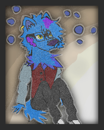 Blueberry's design grew as I grew up!!

He will be in a series I am producing with the story being written in a Google doc format. 