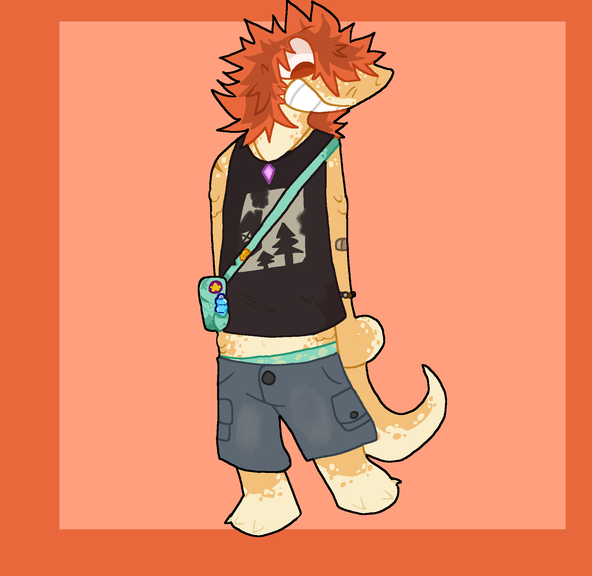 My summer reptile character