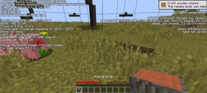 im playing  minecraft