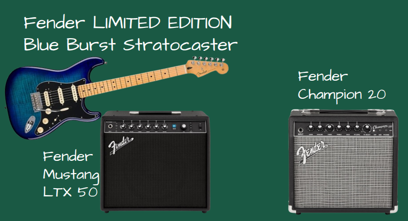 that's not the full name of the guitar, its Fender Player Stratocaster HSS Plus Top Maple Fingerboard Limited Edition Electric Guitar Blue Burst
I got it in like September or October of 2024 and I absolutely love it!!! I got the champion when I got the strat and I got the mustang for christmas last year