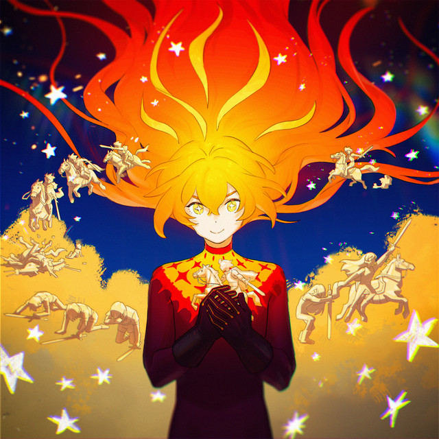 "Stand up, gallop on
Nothing can be done by feeling so sorry for myself"
Lyrics from Hero by Mili