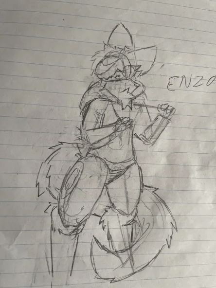This gay little creature
...WE luv protogens
----------------------------
made this sketch a while ago now....
and i never finished it....
--------art--------
ME! (Enzo)