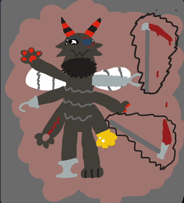 i only put him in the NSFW section in the past because i was trying to hide my posts from my mom in that section cuz the NSFW section is invisible to those who are logged out of their account on this site. u can technically still access the posts, the links to them would just need to be posted somewhere else, like the chat room or a post in the SFW section. but yea, now u know how Tom looks if u never looked on my account b4. if u wanna draw Tom, just know that the prosthetics are optional and that the eyepatch required.